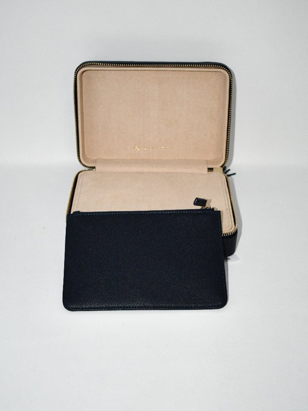 Kendra Scott MEDIUM Zip Jewelry Case in Navy #9608800520 NWT